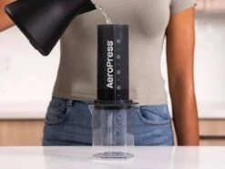 AeroPress | XL Paper Micro-Filters(Aeropress Xl Paper Micro Filters) -Cafuné Boutique Aeropress XL coffee press in use fcbb0558 bd3f 443d 8b15 3b8c58e13120