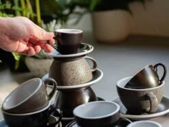 Loveramics | Egg 200ml Cappuccino Cup & Saucer - Potters Colours(Loveramics Egg 200ml Cappuccino Cup Saucer Potters Colours) -Cafuné Boutique Egg Granite Gunpowder 970f0d35 496d 4050 b18c 89bf62fca595