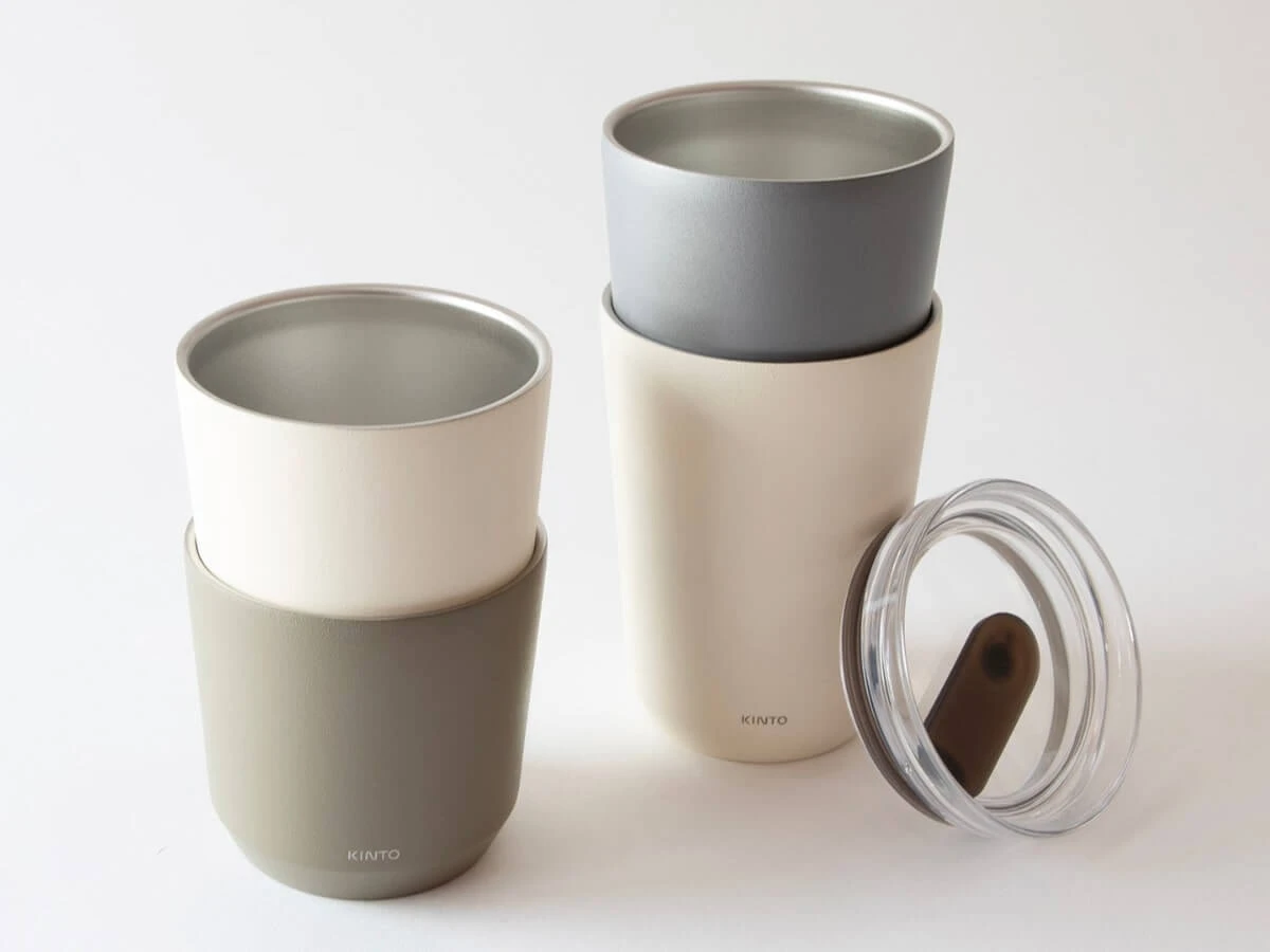 Kinto | To Go Tumbler (with plug) - White(Kinto to go tumbler white) Kinto | To Go Tumbler (with Plug) - White(Kinto To Go Tumbler White) -Cafuné Boutique Kinto to go tumbler with plug 240 360 lifestyle 2