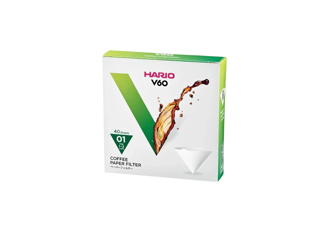Hario | V60 Paper Filters (40pk)(Hario v60 01 paper filters) Hario | V60 Paper Filters (40pk)(Hario V60 01 Paper Filters) -Cafuné Boutique V0140