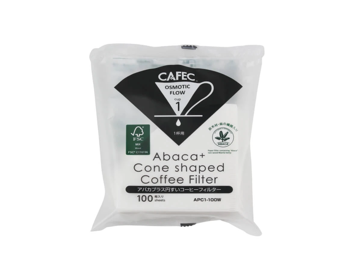 CAFEC | Abaca+ Conical Coffee Paper Filters (100pk)(Cafec abaca plus conical paper filters 100pk) CAFEC | Abaca+ Conical Coffee Paper Filters (100pk)(Cafec Abaca Plus Conical Paper Filters 100pk) -Cafuné Boutique cafec abaca plus paper filter 1 cup 100