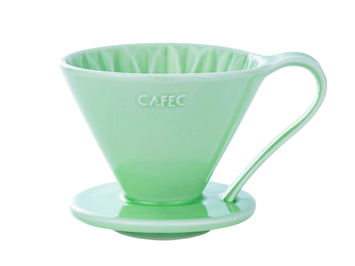 CAFEC | Porcelain Flower Dripper - 2-4 Cup(Cafec porcelain flower dripper 2 4 cup) CAFEC | Porcelain Flower Dripper - 2-4 Cup(Cafec Porcelain Flower Dripper 2 4 Cup) -Cafuné Boutique cafec arita ware conical flower dripper green 4 cup