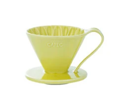 CAFEC | Porcelain Flower Dripper - 1 Cup(Cafec Porcelain Flower Dripper 1 Cup) -Cafuné Boutique cafec arita ware conical flower dripper yellow 1 cup