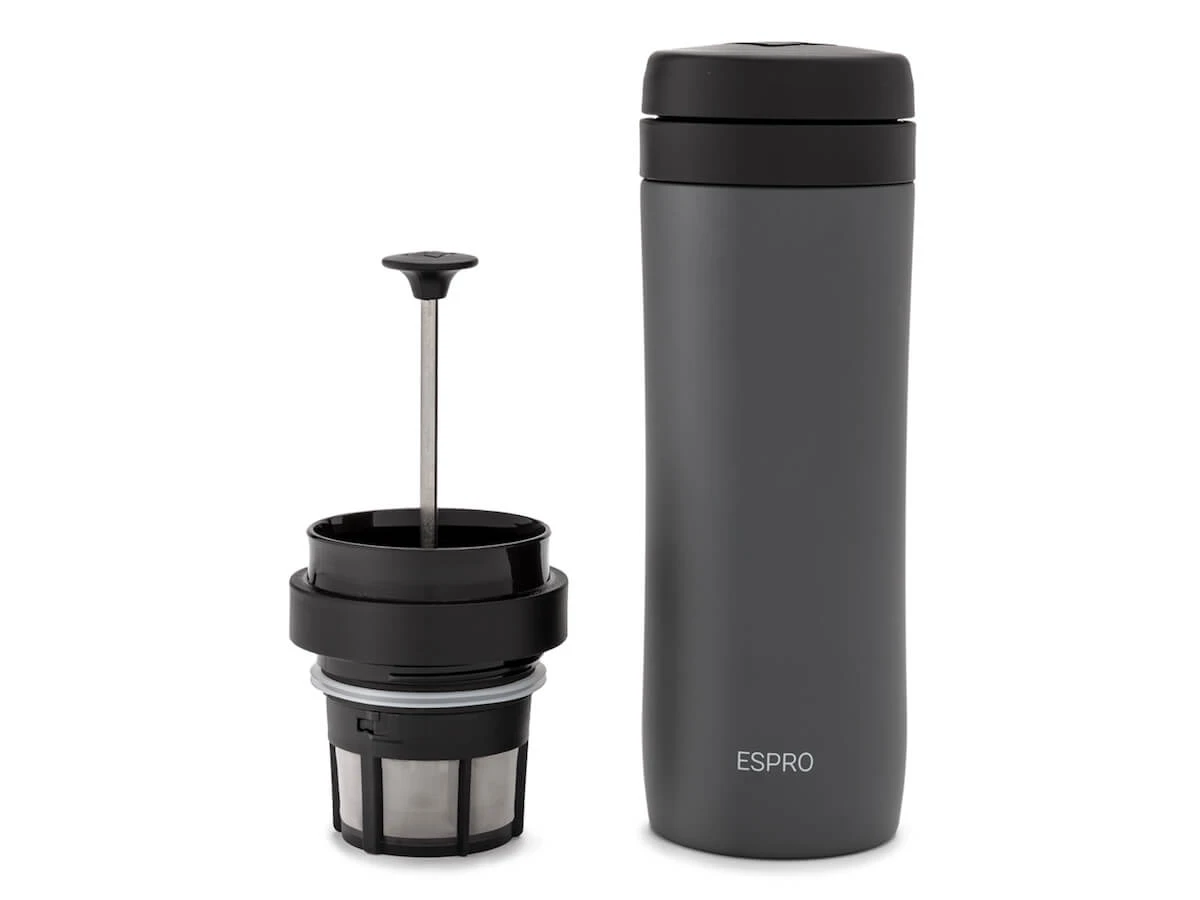 Espro | P1 Travel Coffee Press - Gunmetal Grey(Espro p1 travel press gunmetal grey) Espro | P1 Travel Coffee Press - Gunmetal Grey(Espro P1 Travel Press Gunmetal Grey) -Cafuné Boutique espro p1 travel press gunmetal grey 3