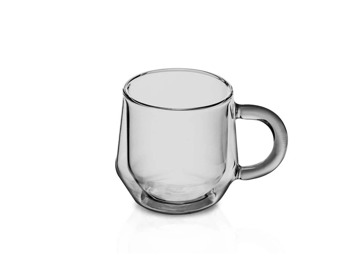 Hearth | Double Wall Glass - 6oz - 2pcs(Hearth double wall glass 6oz 2pcs) Hearth | Double Wall Glass - 6oz - 2pcs(Hearth Double Wall Glass 6oz 2pcs) -Cafuné Boutique hearth double walled glass smoke 6oz angled