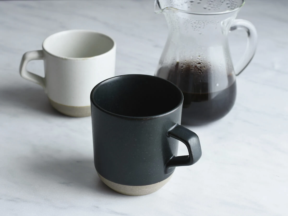 Kinto | Ceramic Lab CLK-151 Mug - Black(Kinto ceramic lab clk151 mug black) Kinto | Ceramic Lab CLK-151 Mug - Black(Kinto Ceramic Lab Clk151 Mug Black) -Cafuné Boutique kinto ceramic lab coffee mug lifestyle 5
