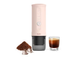 OutIn | Nano Portable Electric Espresso Machine - Rose Quartz (Limited Edition)(Outin Nano Portable Electric Espresso Machine Rose Quartz Limited Edition) -Cafuné Boutique outin nano portable espresso machine bcfr rose quartz 2