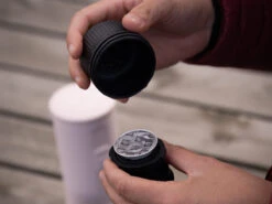 OutIn | Nano Portable Electric Espresso Machine - Rose Quartz (Limited Edition)(Outin Nano Portable Electric Espresso Machine Rose Quartz Limited Edition) -Cafuné Boutique outin nano portable espresso machine bcfr rose quartz lifestyle 3